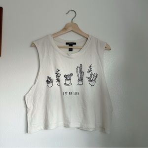 Forever 21 potted cactus muscle tank